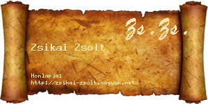 Zsikai Zsolt névjegykártya